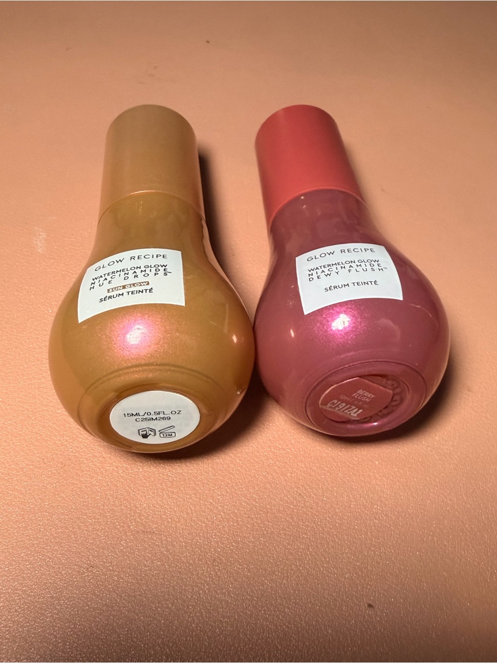 Travel Glow Recipe Watermelon Glow Hue Drops Sun Glow & Dewy Finish (0.5 oz ea)